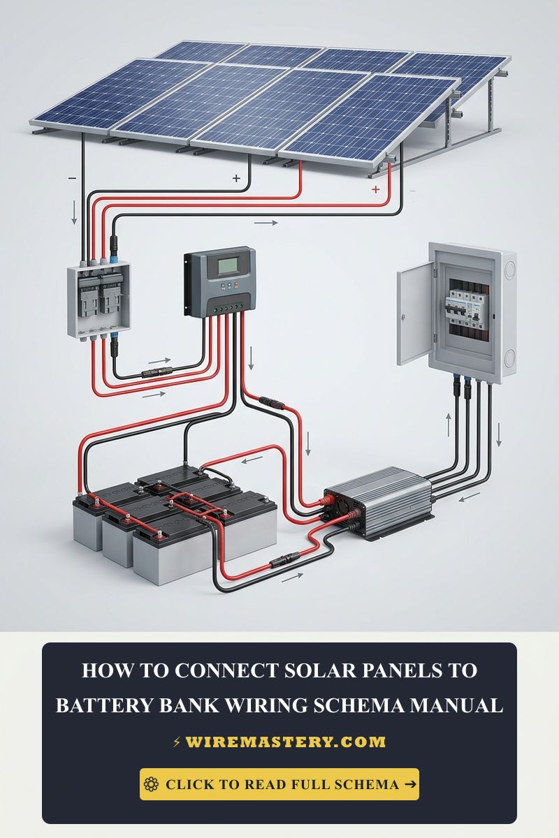 Step-by-step tutorial on connecting solar panels to a battery bank. Learn how to wire charge controllers, inverters, and fuses safely.