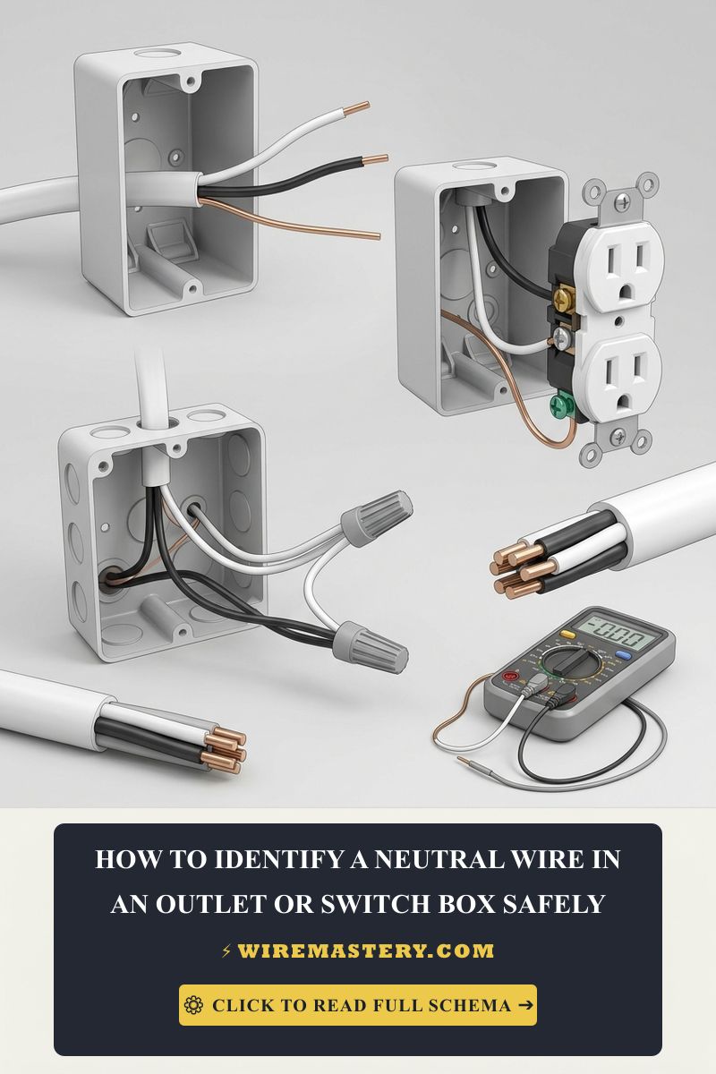 Identify an unmarked neutral in an older outlet or switch box using visual clues, safe isolation, grounding references, and NEC conductor-identification rules.