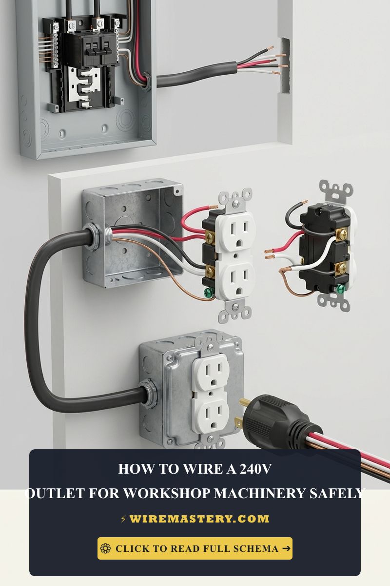Step-by-step guide to installing a 240V residential outlet. Learn NEC electrical standards for wiring heavy-duty workshop machinery and subpanels safely.
