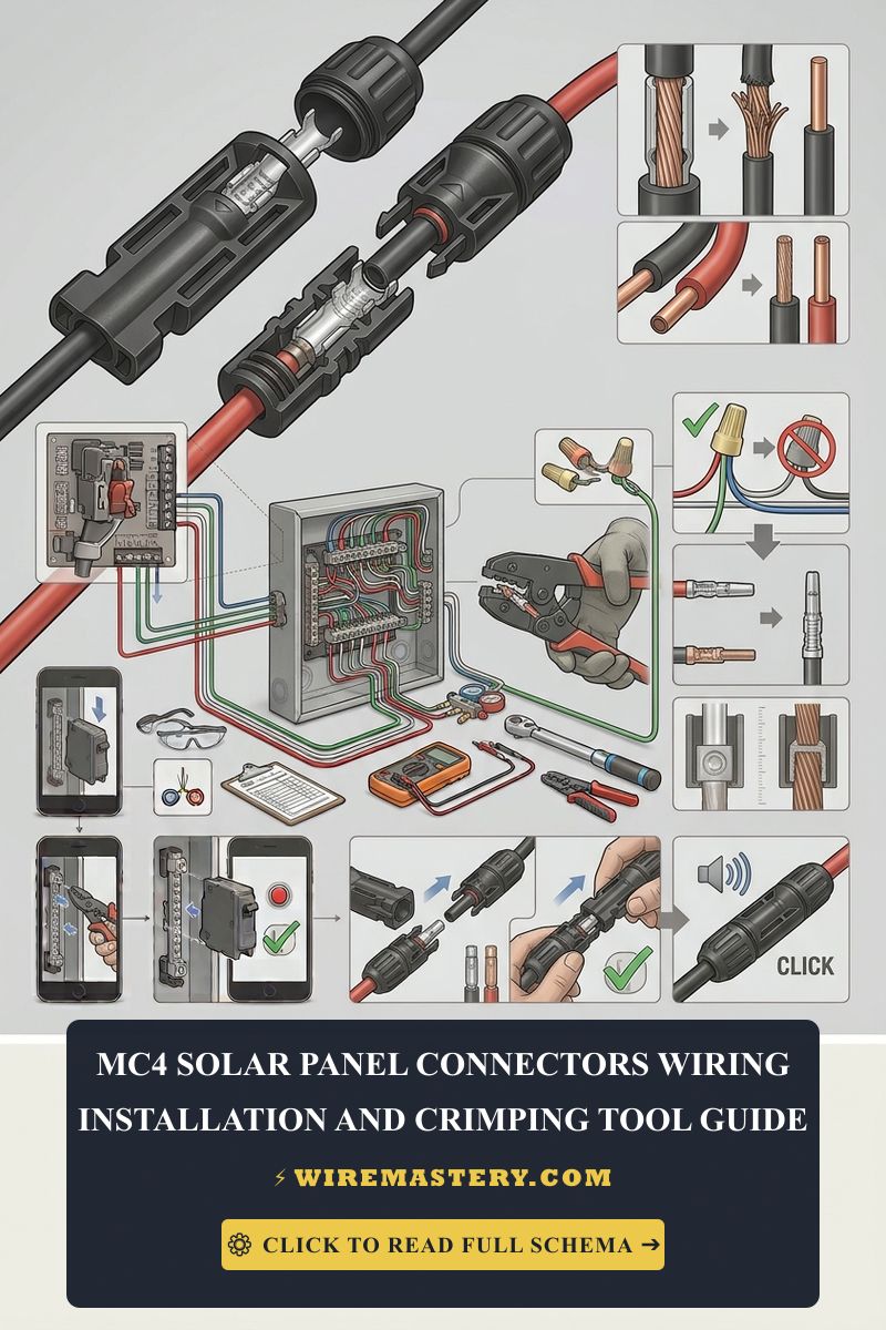 Master MC4 solar connector assembly. Learn step-by-step wiring installation, proper crimping tool usage, and weatherproofing standards.