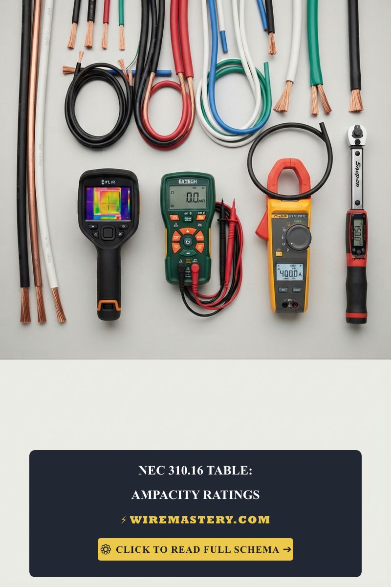 NEC 310.16 Table: Ampacity Ratings & Wire Sizing Manual