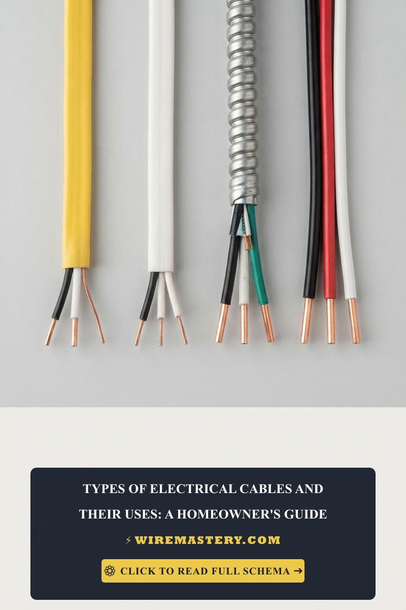 Discover the most common types of residential electrical cables, their specific uses, and safety guidelines with our comprehensive home manual.